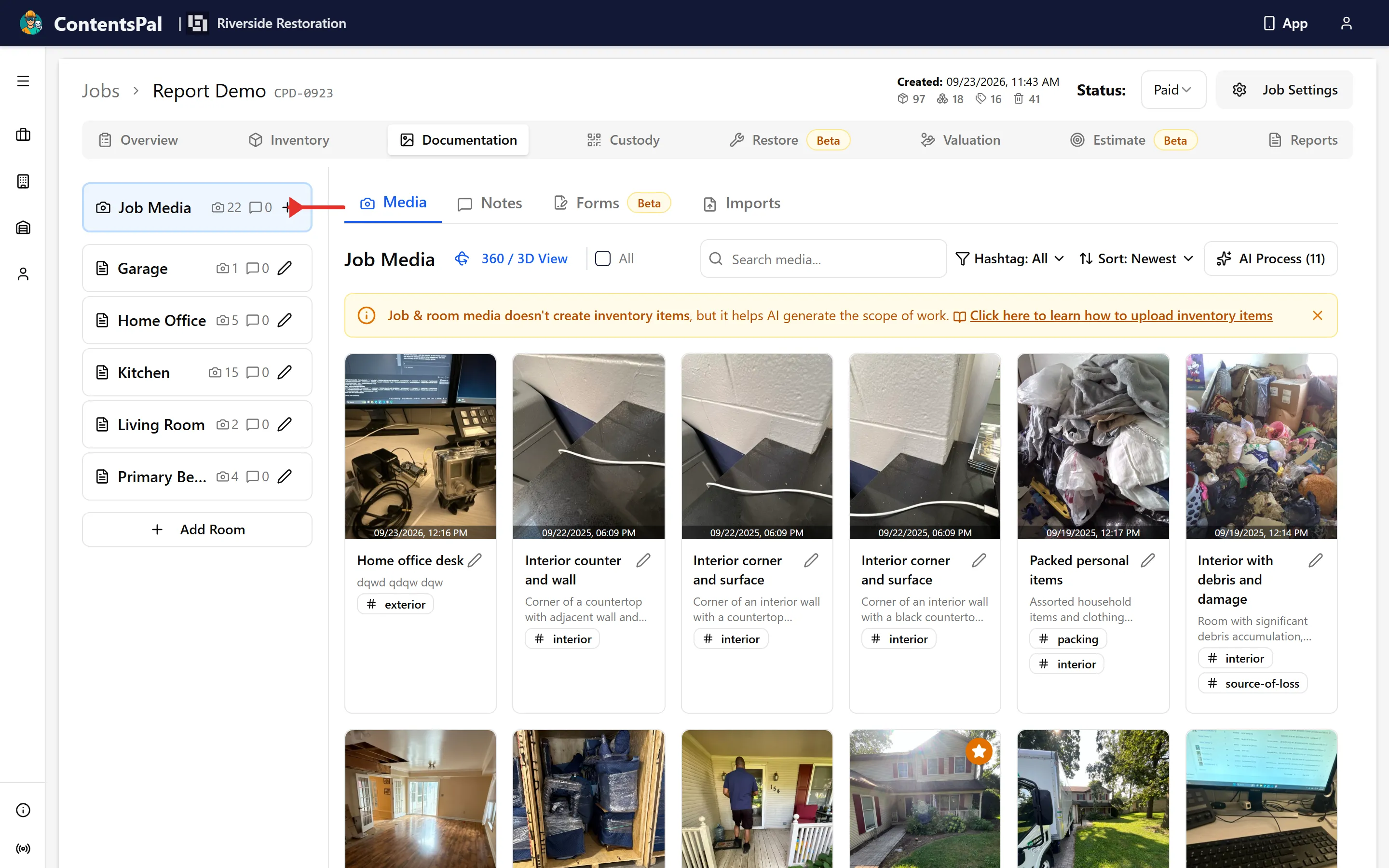 Accessing Job Photos on Web