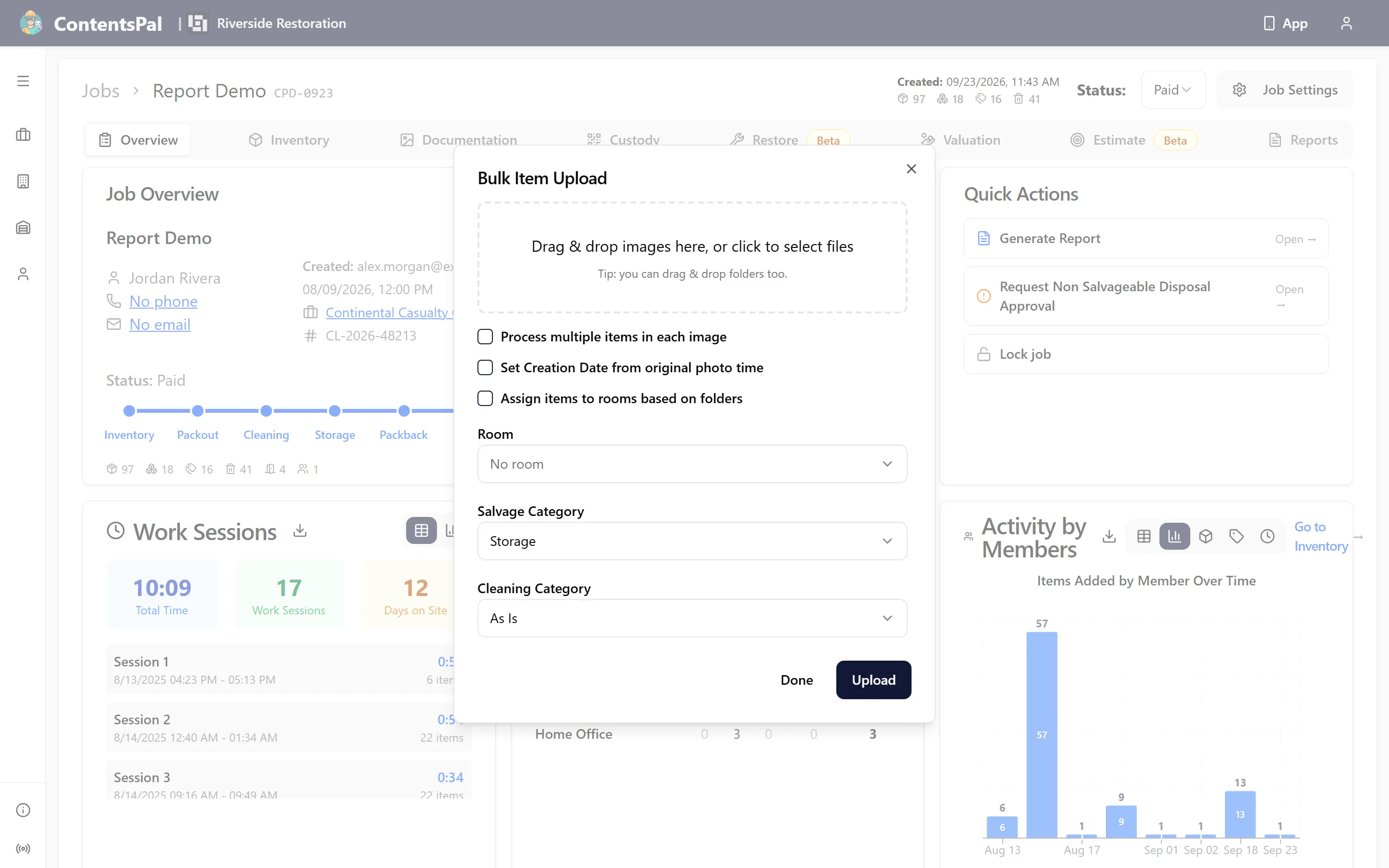 Bulk Upload Interface