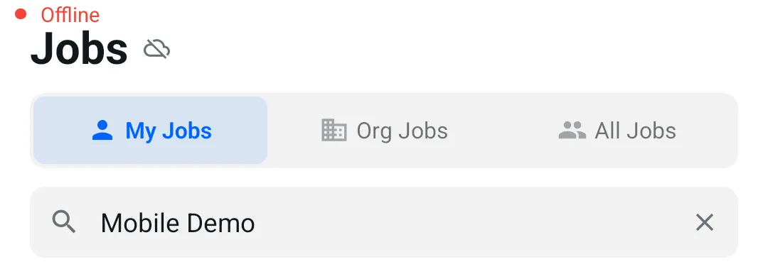 Cloud-off indicator